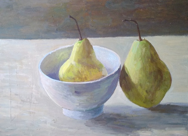 Artist Igor Matselik. 'Pears' Artwork Image, Created in 2020, Original Painting Oil. #art #artist