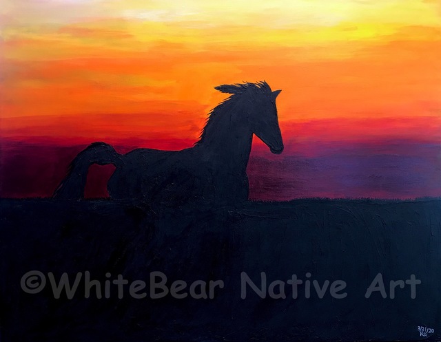 Kathy S. Whitebear Copsey  'When The Spirit Runs Free', created in 2020, Original Painting Other.