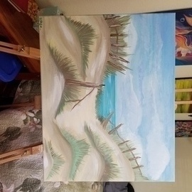 Cory Enos: 'beach life', 2018 Acrylic Painting, Beach. Artist Description: Florida Beaches...