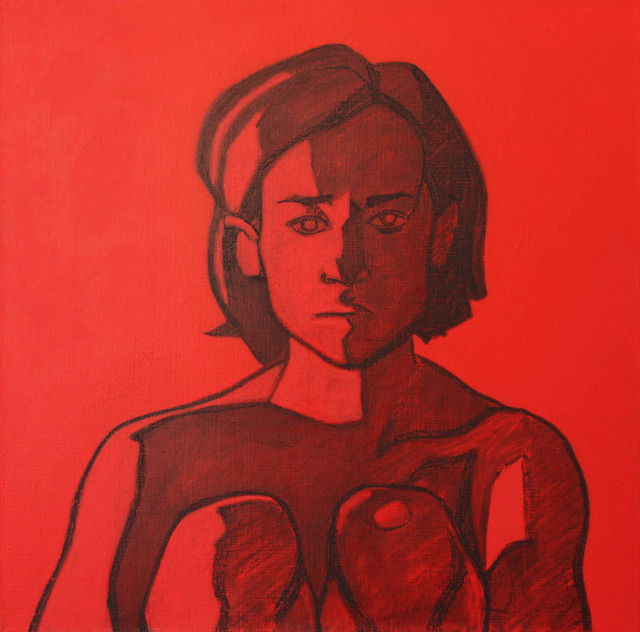 Artist Ludmila Guryeva. 'Portrait 1' Artwork Image, Created in 2011, Original Drawing Charcoal. #art #artist