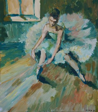 Tatiana Ilina: 'ballerina 2', 2017 Acrylic Painting, Dance. wonderful, brightness, canvas, colors, dance, artistic, impressionism, ballerina, ballet, green, women, beautiful women, love...