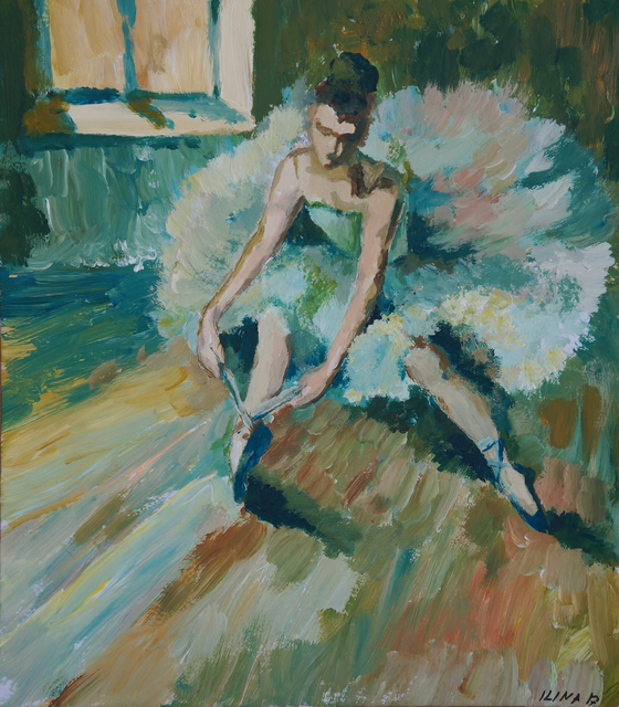 Artist Tatiana Ilina. 'Ballerina 2' Artwork Image, Created in 2017, Original Painting Acrylic. #art #artist