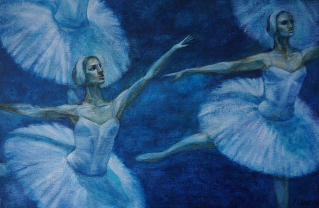 Artist Tatiana Ilina. 'Ballet 4' Artwork Image, Created in 2018, Original Painting Acrylic. #art #artist