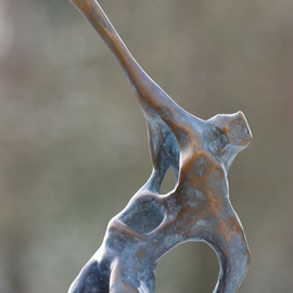 Rogier Ruys: 'DIZZY ', 2012 Bronze Sculpture, Music. Artist Description:  Figurative Music sculpture Trumpet ...