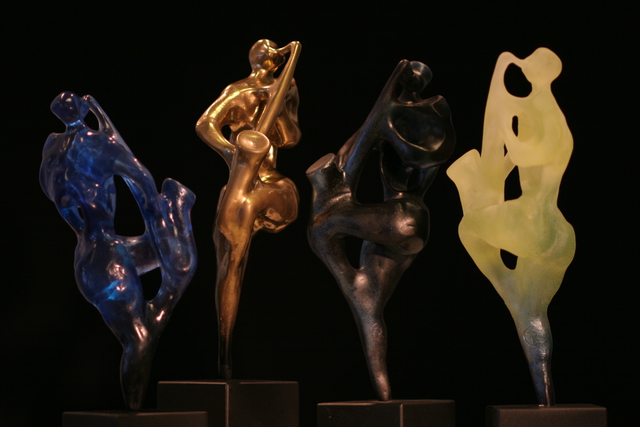 Rogier Ruys  'SAX A GoGo ', created in 2013, Original Sculpture Bronze.