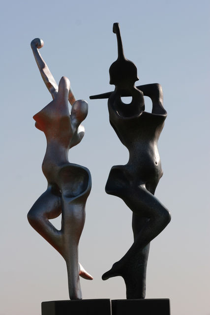 Rogier Ruys  'VIOLIN', created in 2016, Original Sculpture Bronze.