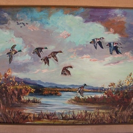 Mallards in the Marsh painting By Judith Smith Wilson