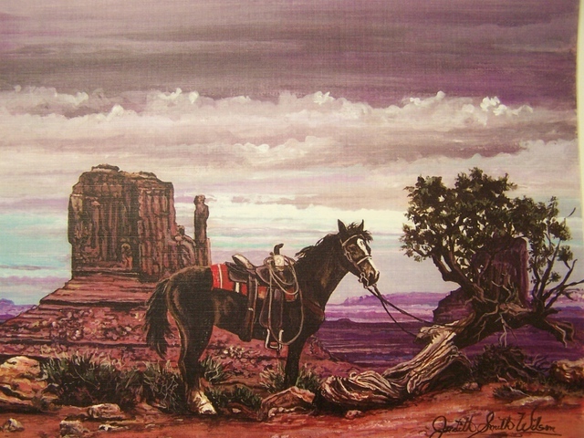 Artist Judith Smith Wilson. 'Western Splendor' Artwork Image, Created in 1995, Original Pastel. #art #artist