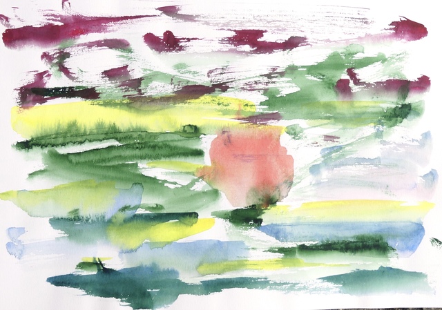 Palle Adamos Finn Jensen  'Landscape 2', created in 2021, Original Watercolor.