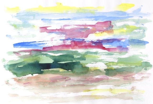 Palle Adamos Finn Jensen  'Landscape 3', created in 2021, Original Watercolor.