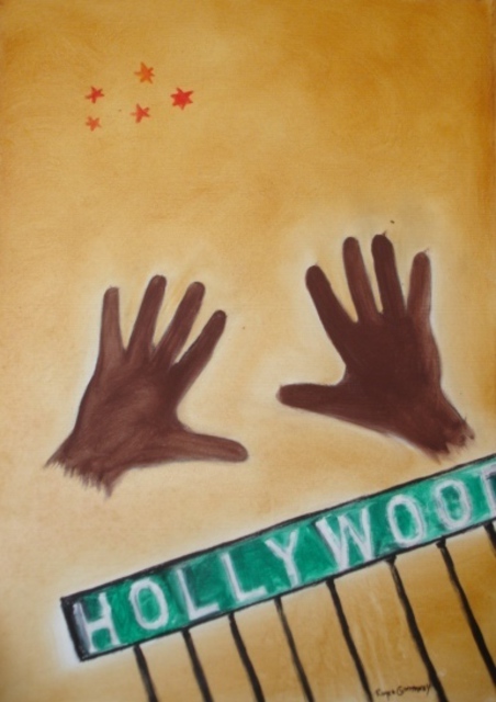 Artist Roger Cummiskey. 'Hollywood' Artwork Image, Created in 2007, Original Printmaking Giclee. #art #artist
