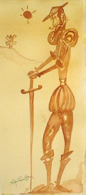 Artist Roger Cummiskey. 'Quijote' Artwork Image, Created in 2005, Original Printmaking Giclee. #art #artist