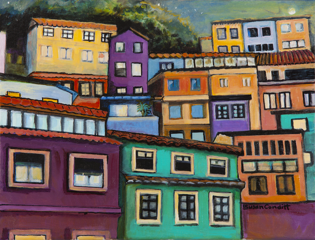 Sue Conditt  'Color Homes', created in 2015, Original Painting Acrylic.