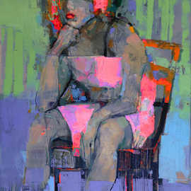 Victor Sheleg: 'pink lady', 2023 Oil Painting, Other. Artist Description: I only make original works. Each is a one of a kind so you will have the only one My artwork is my emotions and you can see that emotions on the canvas - You can experience it each day you own it I experiments with complex texturesaEUR