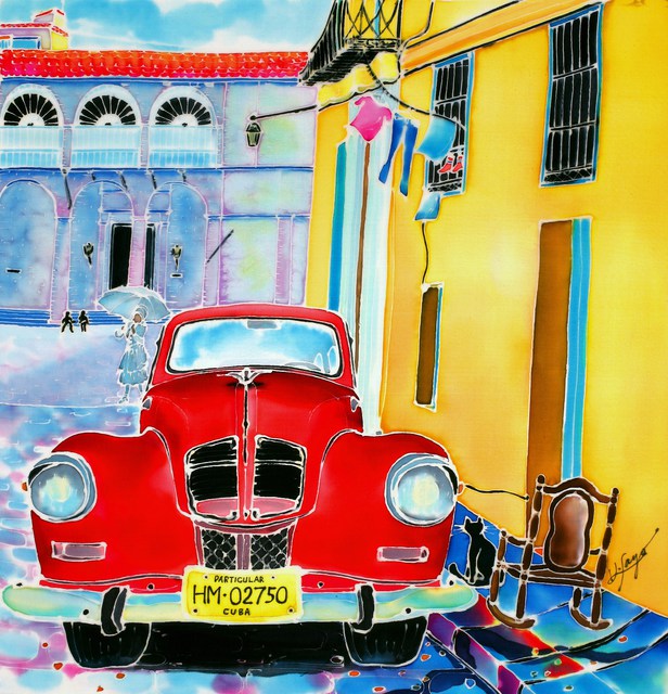 Artist Hisayo Ohta. 'Afternoon In Havana' Artwork Image, Created in 2000, Original Painting Other. #art #artist