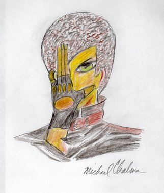 Michael Chatman: 'Anime Annie', 2013 Pencil Drawing, Figurative.              A colored pencil drawing of an anime character ...