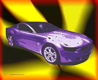 Michael Chatman: 'Purple Stang', 2013 Digital Art, Automotive.            A digital depiction of contemporary Ford Mustang.   ...