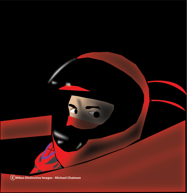 Michael Chatman  'Race Car Driver', created in 2010, Original Digital Art.