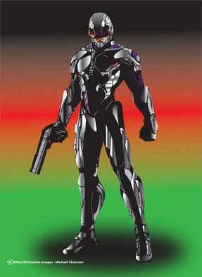 Michael Chatman: 'RoboCop', 2013 Digital Art, Figurative.          A digital depiction of the RoboCop character.      ...