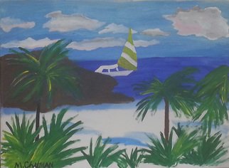 Michael Chatman: 'Tropical Dream', 2013 Acrylic Painting, Impressionism.            An acrylic painting of a tropical beach scene ...