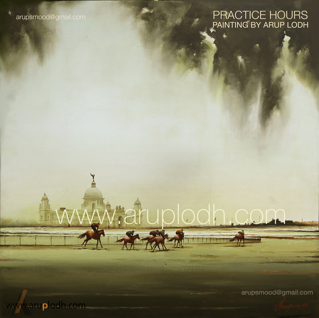 Arup Lodh  'Practice Hours 1 Kolkata', created in 2016, Original Painting Acrylic.