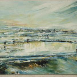Asim Amjad: 'NO BOUNDRAIES', 2010 Oil Painting, Landscape. Artist Description:  INFINITY    ADAM AND EVE   ...