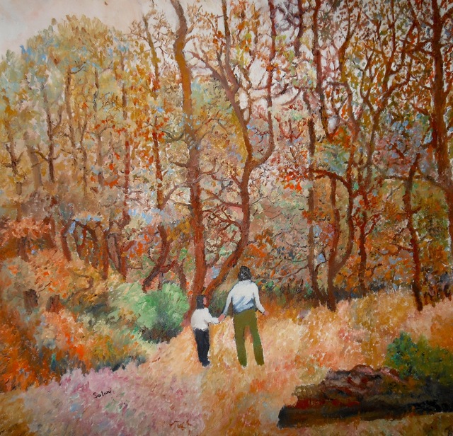 Robert Solari  'A Walk In The Woods', created in 2018, Original Painting Oil.