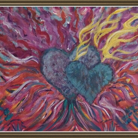 Sherry Evaschuk: 'Hearts afire', 2013 Acrylic Painting, Expressionism. Artist Description:         Abstract Expressionism acrylic painting        ...