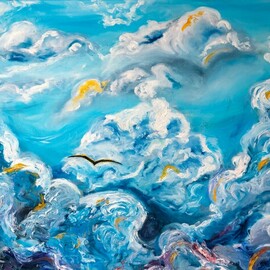 Natalia Atamanchuk: 'freedom', 2023 Oil Painting, Sky. Artist Description: Artwork by Natalia Atamanchuk. Created in 2023. Oil on canvas. 80x60cm...