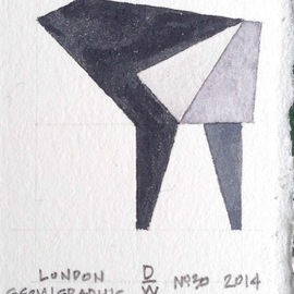 John Darling-wolf Artwork London Geomigraphic No30, 2014 Watercolor, Geometric