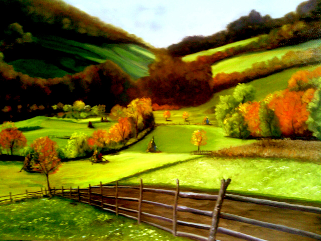 Rok Lekaj  'The Colors Of Autumn', created in 2015, Original Painting Oil.