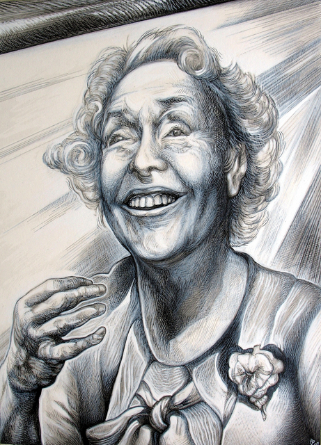 Artist Austen Pinkerton. 'Helen Keller' Artwork Image, Created in 2009, Original Painting Ink. #art #artist