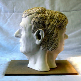 Austen Pinkerton: 'JANUS', 2012 Ceramic Sculpture, Portrait. Artist Description:     SCULPTURE PORTRAIT ...