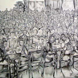 Austen Pinkerton: 'Polytechnic Harriers Dinner 1968', 2001 Other Drawing, Figurative. 