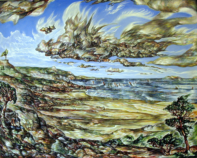 Austen Pinkerton  'THE BAY', created in 2011, Original Painting Ink.