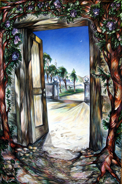 Austen Pinkerton  'Turkish Doorway', created in 2007, Original Painting Ink.