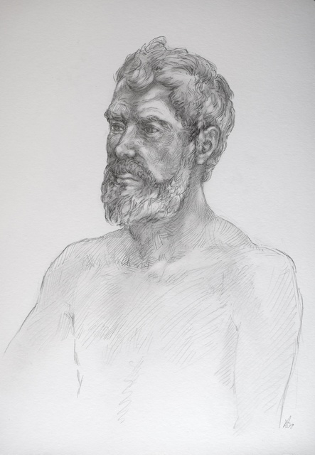 Austen Pinkerton  'Portrait Of Indigo', created in 2019, Original Painting Ink.