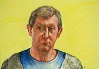 Austen Pinkerton: 'self portrait february 2021', 2021 Pastel, Portrait. Colour companion piece to January monochroma work...