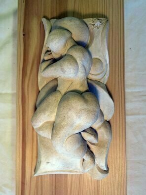 Austen Pinkerton: 'sleeping woman', 2022 Clay Sculpture, Figurative. This was intended to be a small maquette for a sculpture in stone:  When Stars Collide . In the event they became two very different artworks. ...