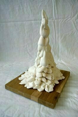 Austen Pinkerton: 'spire', 2021 Ceramic Sculpture, Abstract. People climbing over eachother to reach what. . . . to reach nothing but empty space. ...