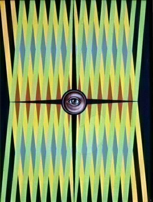 Austen Pinkerton: 'zig zag abstract with eye', 2018 Acrylic Painting, Abstract Figurative. 