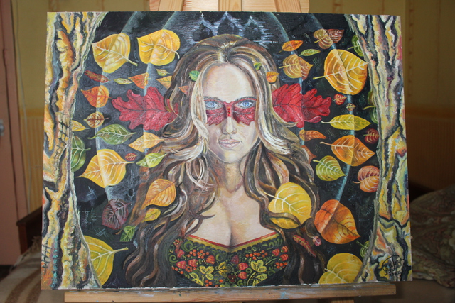 Artist Vlada Roscchina. 'Autumn' Artwork Image, Created in 2015, Original Painting Oil. #art #artist