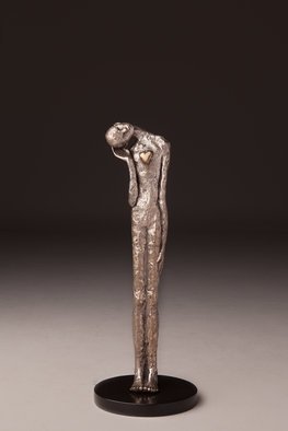 Avril Ward: 'Listen to your heart', 2014 Bronze Sculpture, Figurative.         Limited edition bronze         ...