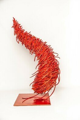 Andrea Waxman Mulcahy: 'her humor', 2021 Steel Sculpture, Abstract. My sculptures capture the essence of movement in space. ...