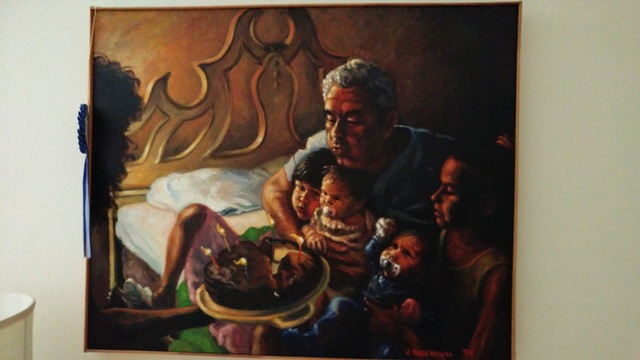 John Threadgill  'Pawpaw Birthday', created in 1997, Original Painting Acrylic.