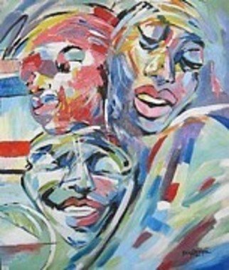 Ben Adedipe: 'Rejoice', 2013 Acrylic Painting, People.      African women, traders, market women rejoice, joy       ...
