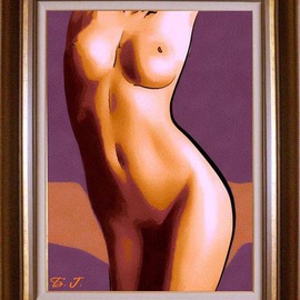 Bai Jimm: 'NAKED BODY', 2010 Oil Painting, nudes. Artist Description:  Oil on Canvas, Size with frame 6576 cm. ...