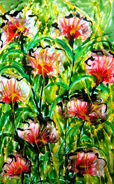 Artist Baljit Chadha. 'HEAVENLY FLOWERS' Artwork Image, Created in 2014, Original Mixed Media. #art #artist