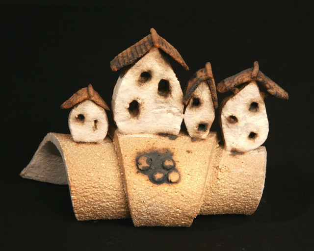 John Quinn  'Neighbourhood Watch', created in 2010, Original Ceramics Handbuilt.