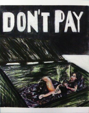 Chad A. Carino: 'Dont Pay', 2009 Pastel, Food.  Advocating dumpster diving. ...